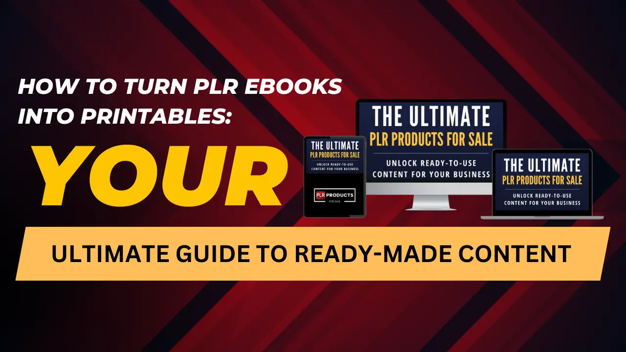 Guide on converting PLR eBooks into printables with strategies for customization and effective use