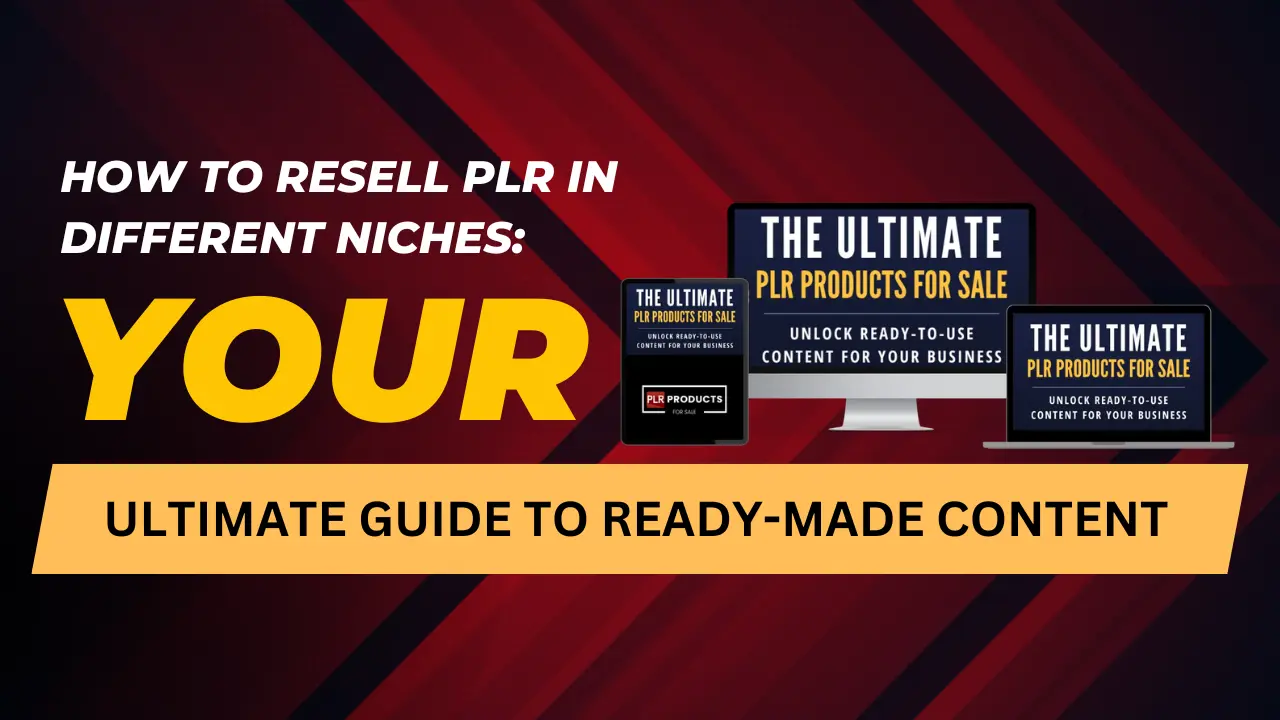 Guide to reselling PLR in different niches, with niche strategies and comparison charts for effective PLR customization and sales