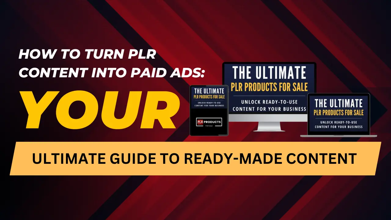 Guide to transforming PLR content into effective paid ads with strategies and comparison charts for optimizing ad performance